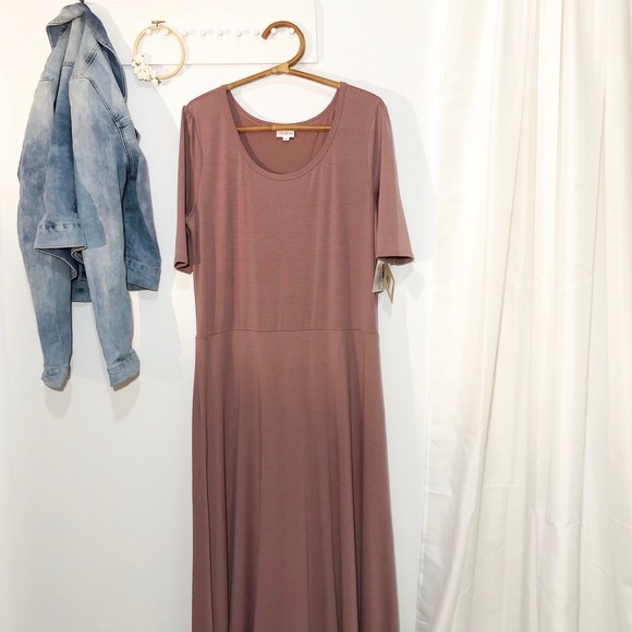 LuLaRoe Dresses & Skirts - NEW LuLaRoe Ana Maxi Dress Solid Mauve Unicorn 3XL